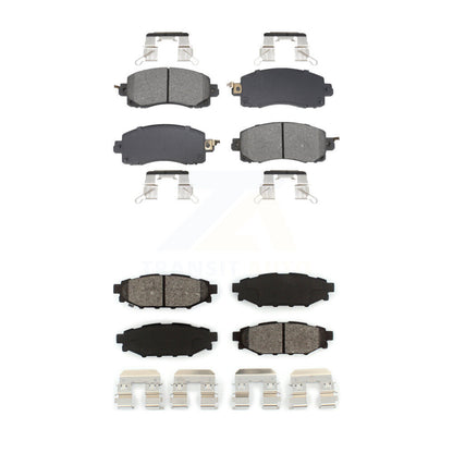 Semi-Metallic Brake Pads Front Rear Kit For Subaru Crosstrek Impreza