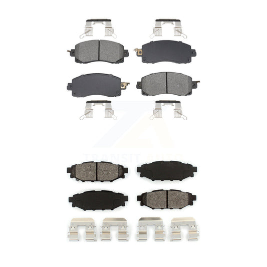 Semi-Metallic Brake Pads Front Rear Kit For Subaru Crosstrek Impreza