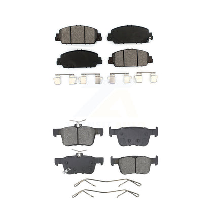Semi-Metallic Brake Pads Front Rear Kit For Honda Accord