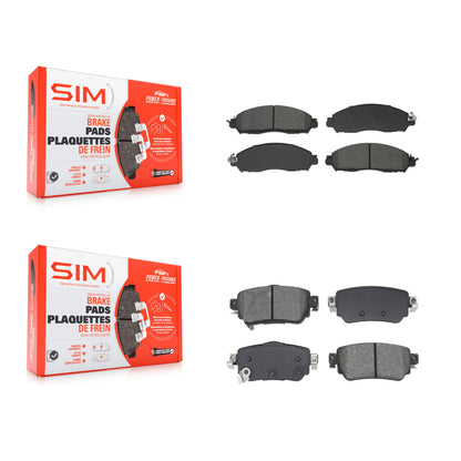 Semi-Metallic Brake Pads Front Rear Kit For Nissan LEAF