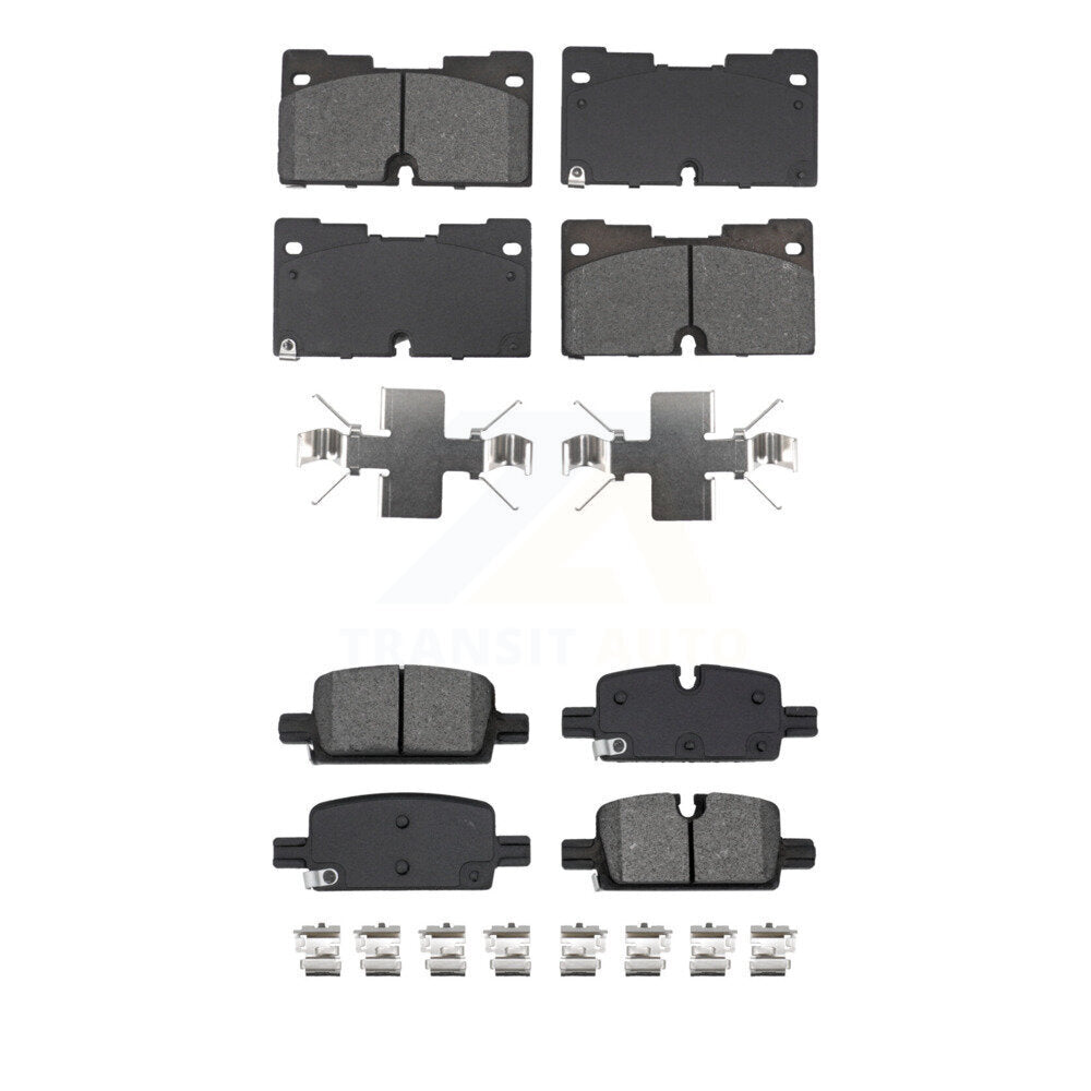 Semi-Metallic Brake Pads Front Rear Kit For GMC Chevrolet Silverado 1500 Sierra