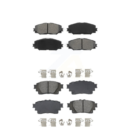 Semi-Metallic Brake Pads Front Rear Kit For 2019 Toyota Corolla 1.8L