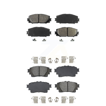 Semi-Metallic Brake Pads Front Rear Kit For Toyota Corolla