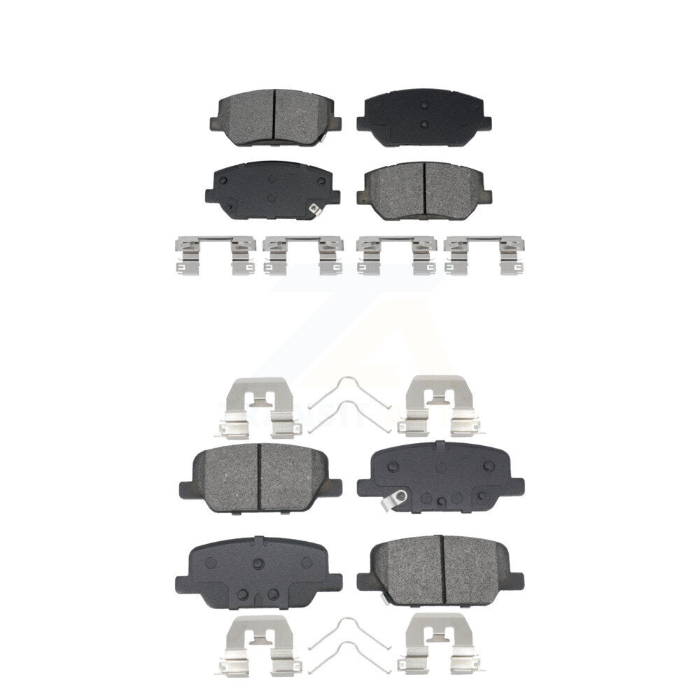 Semi-Metallic Brake Pads Front Rear Kit For 2019-2020 Hyundai Santa Fe