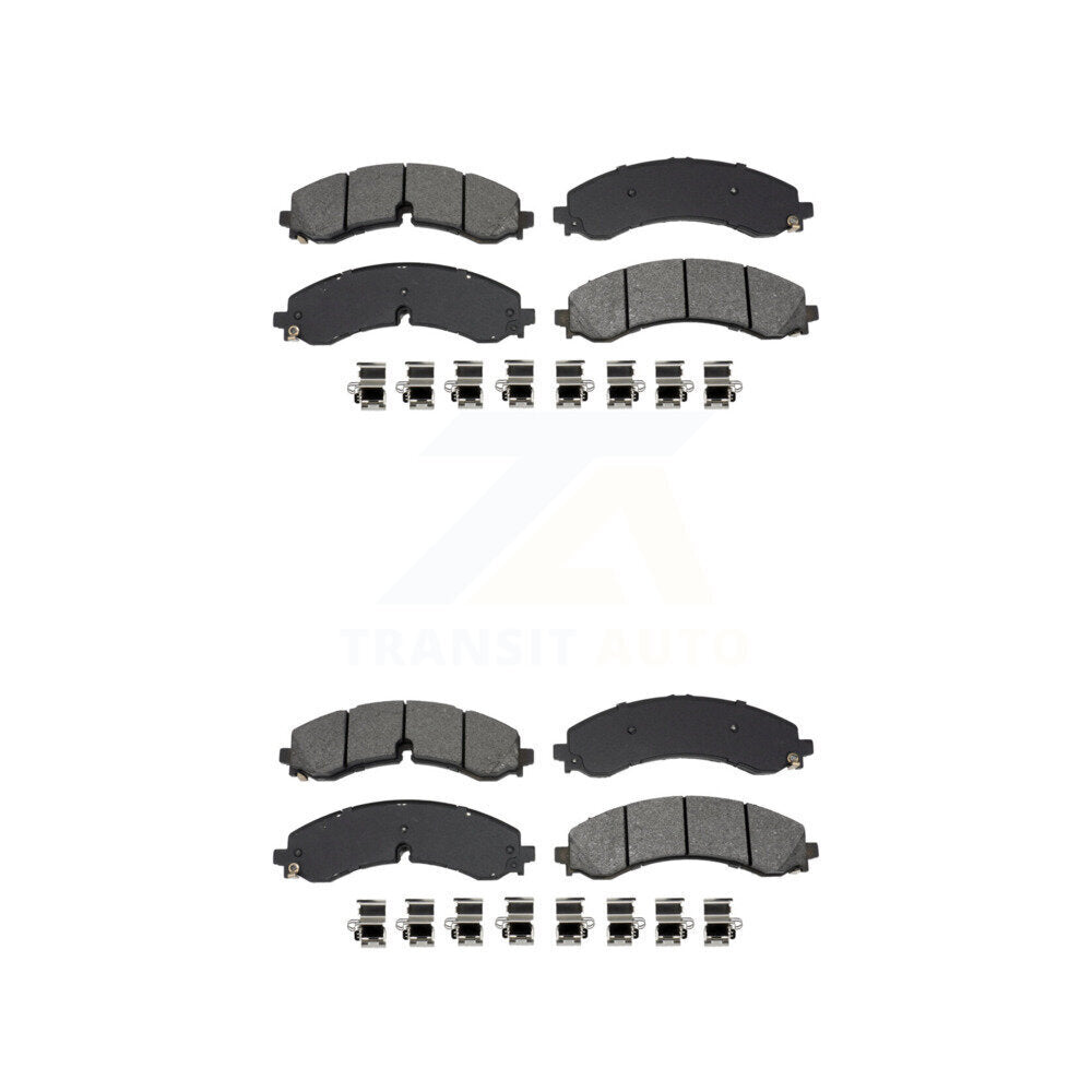 Semi-Metallic Brake Pads Front Rear Kit For GMC Chevrolet Sierra 2500 HD 3500