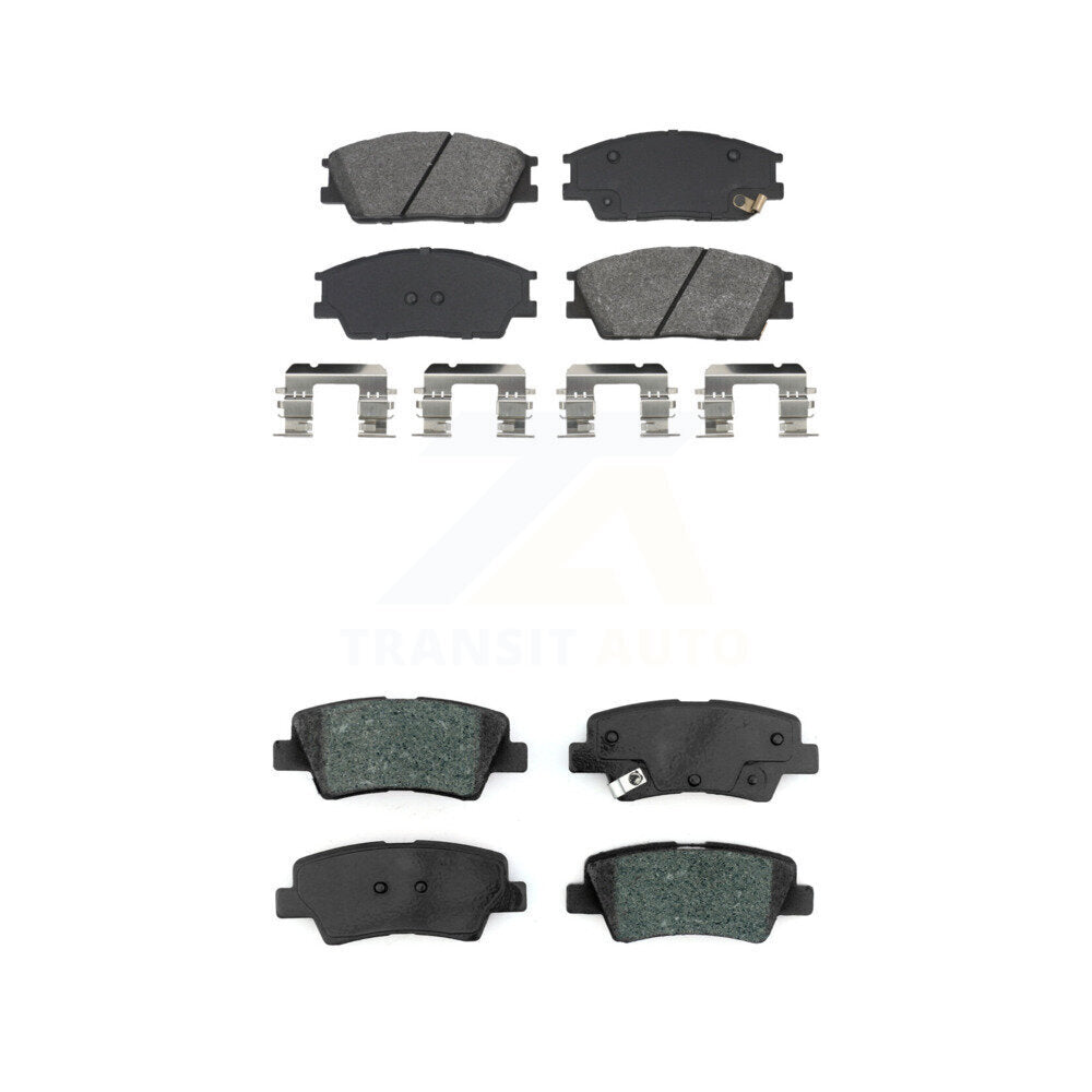 Semi-Metallic Brake Pads Front Rear Kit For Hyundai Venue Kia Soul