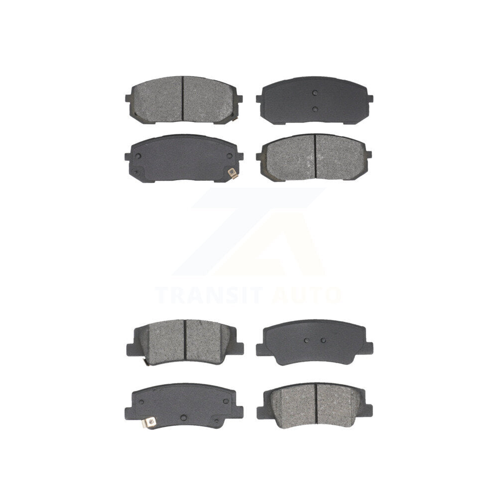 Semi-Metallic Brake Pads Front Rear Kit For Hyundai Sonata Kia Niro EV K5