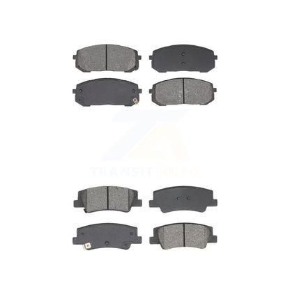 Semi-Metallic Brake Pads Front Rear Kit For Hyundai Sonata Kia Niro EV K5