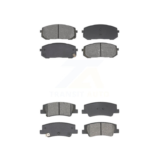 Semi-Metallic Brake Pads Front Rear Kit For Hyundai Sonata Kia Niro EV K5
