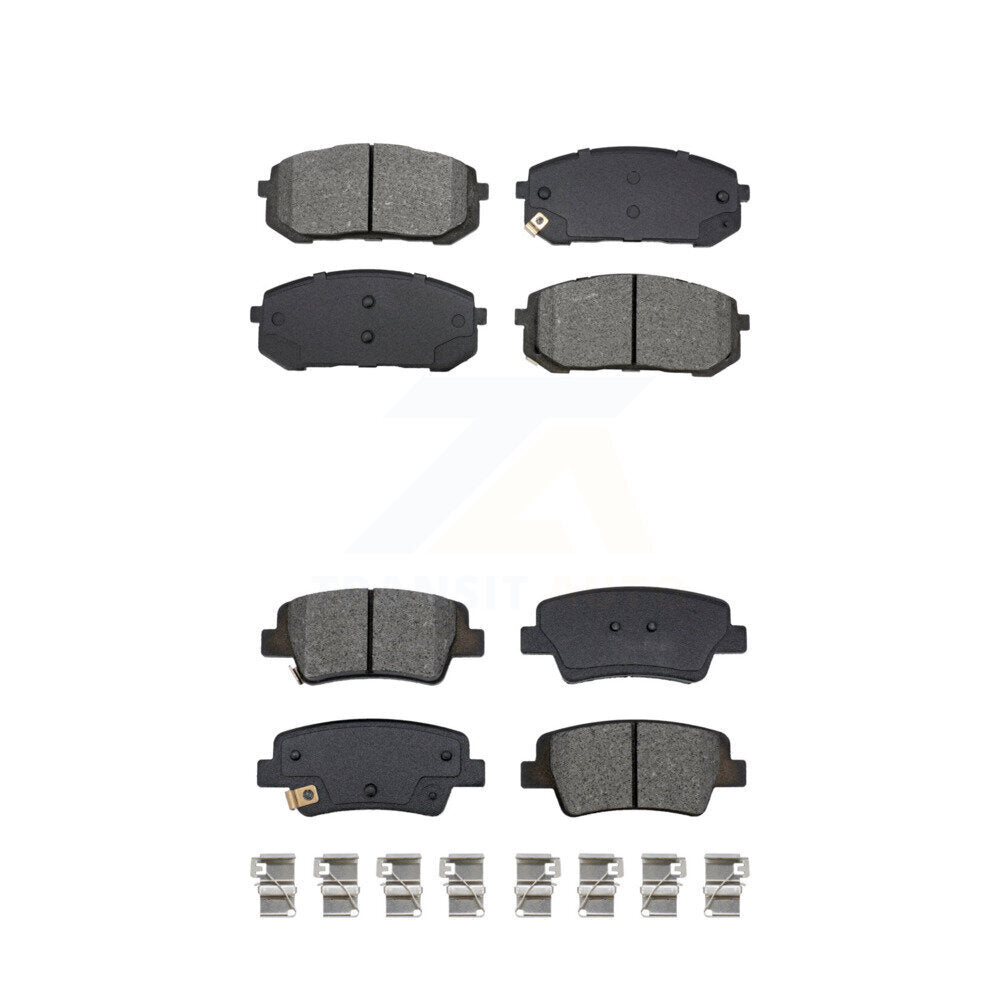 Semi-Metallic Brake Pads Front Rear Kit For Hyundai Elantra
