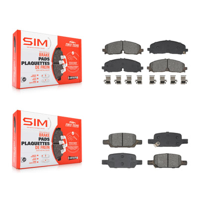Semi-Metallic Brake Pads Front Rear Kit For Chevrolet Colorado GMC Canyon