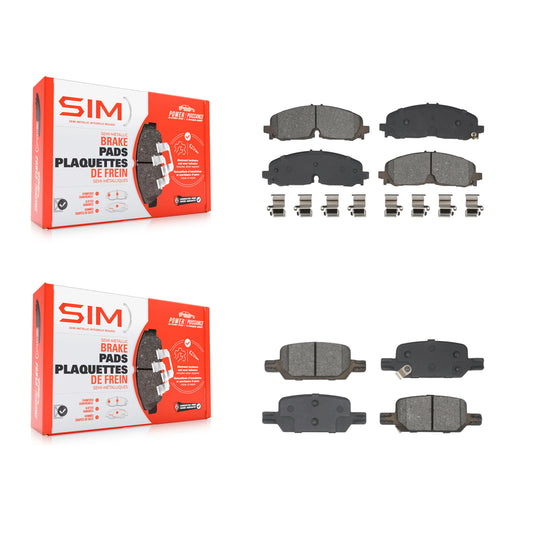Semi-Metallic Brake Pads Front Rear Kit For Chevrolet Colorado GMC Canyon