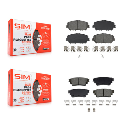 Semi-Metallic Brake Pads Front Rear Kit For Nissan Rogue