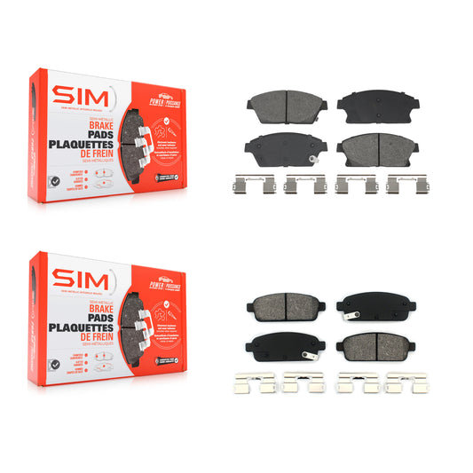 Semi-Metallic Brake Pads Front Rear Kit For Chevrolet Cruze Buick Trax Verano