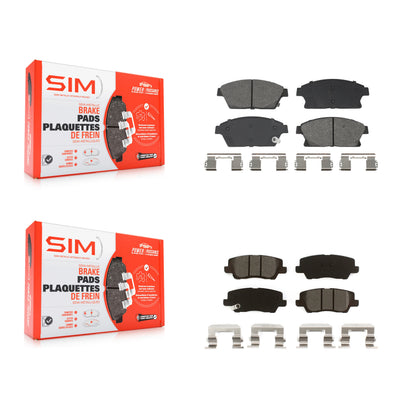 Semi-Metallic Brake Pads Front Rear Kit For Cadillac ATS