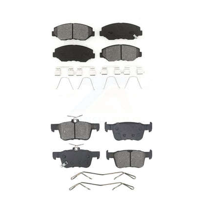 Semi-Metallic Brake Pads Front Rear Kit For Honda Civic