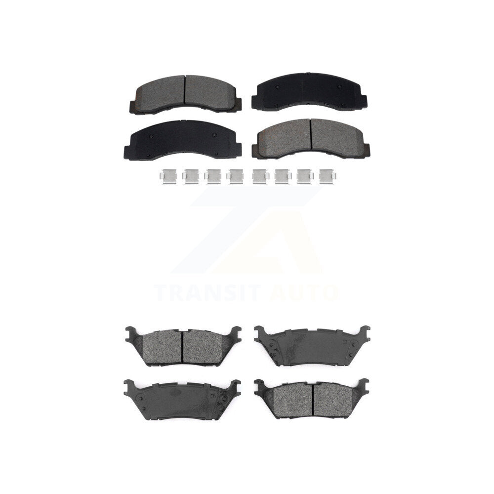 Semi-Metallic Brake Pads Front Rear Kit For Ford F-150 Expedition Lincoln