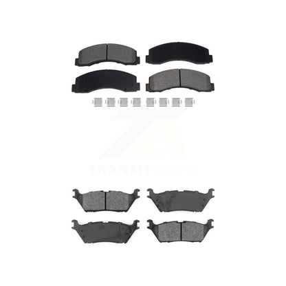 Semi-Metallic Brake Pads Front Rear Kit For Ford F-150 Expedition Lincoln