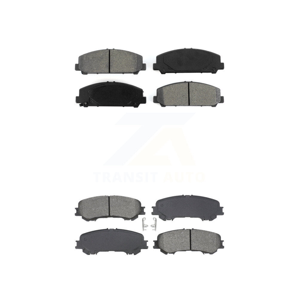 Semi-Metallic Brake Pads Front Rear Kit For 2017-2023 Nissan TITAN