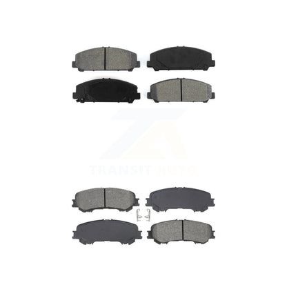 Semi-Metallic Brake Pads Front Rear Kit For 2017-2023 Nissan TITAN