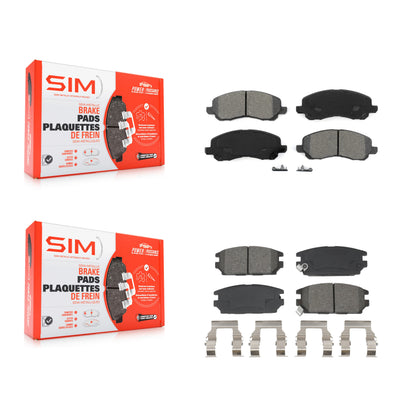 Semi-Metallic Brake Pads Front Rear Kit For Mitsubishi Eclipse Galant