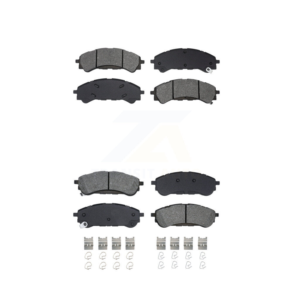 Semi-Metallic Brake Pads Front Rear Kit For 2019-2023 Ford Ranger