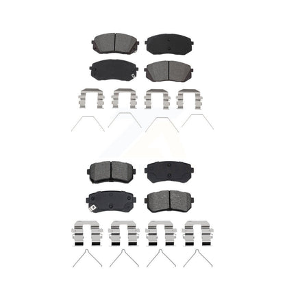 Semi-Metallic Brake Pads Front Rear Kit For Hyundai Kona Kia Seltos
