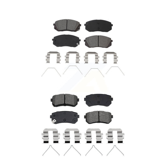 Semi-Metallic Brake Pads Front Rear Kit For Hyundai Kona Kia Seltos
