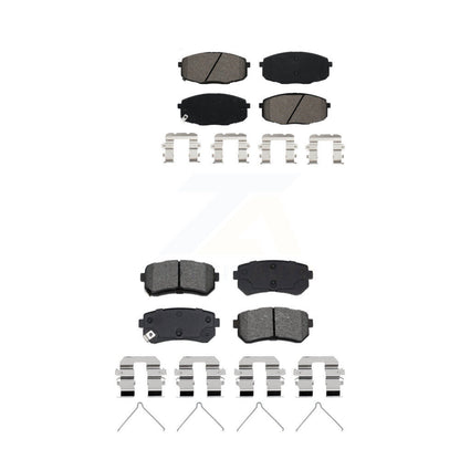 Semi-Metallic Brake Pads Front Rear Kit For Hyundai Kona Kia Seltos