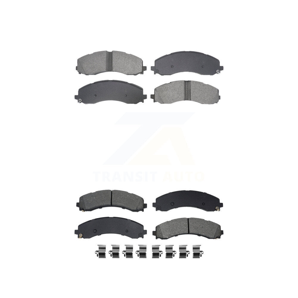 Semi-Metallic Brake Pads Front Rear Kit For 19-22 Ram 3500 With Dual Wheels