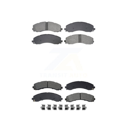 Semi-Metallic Brake Pads Front Rear Kit For 19-22 Ram 3500 With Dual Wheels