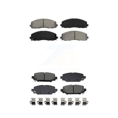 Semi-Metallic Brake Pads Front Rear Kit For Jeep Wrangler