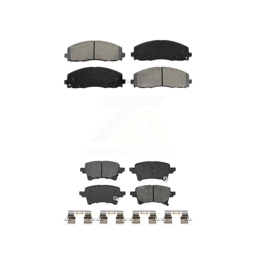 Semi-Metallic Brake Pads Front Rear Kit For Jeep Wrangler Gladiator