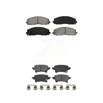 Semi-Metallic Brake Pads Front Rear Kit For Jeep Wrangler Gladiator