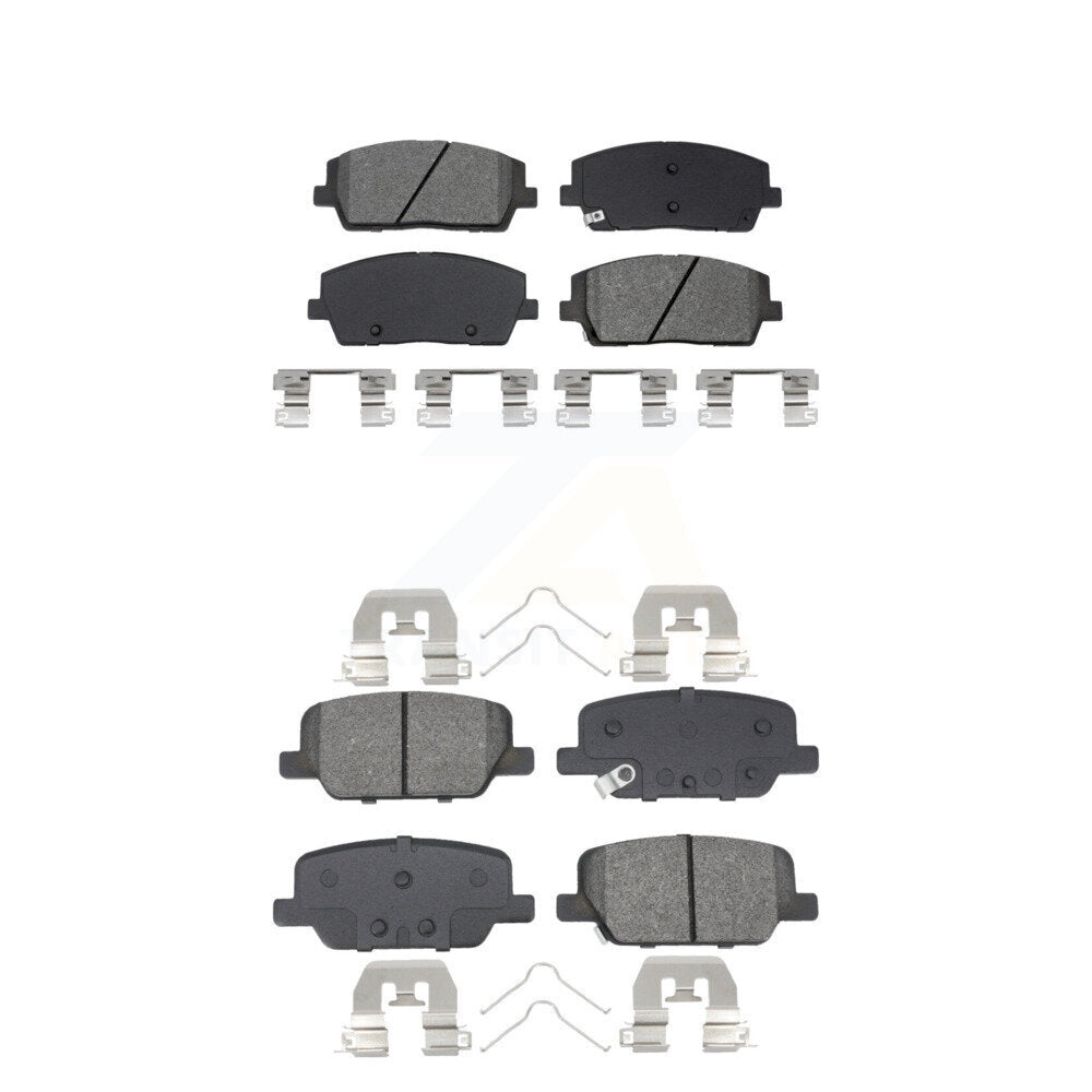 Semi-Metallic Brake Pads Front Rear Kit For Hyundai Palisade Kia Telluride