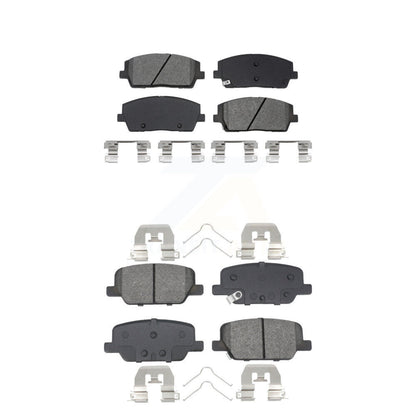 Semi-Metallic Brake Pads Front Rear Kit For Hyundai Palisade Kia Telluride