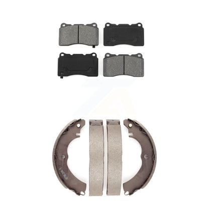 Semi-Metallic Brake Pads And Drum Shoes Front Rear Kit For Mitsubishi Lancer