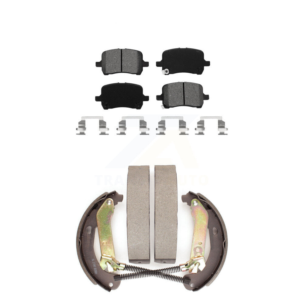 Semi-Metallic Brake Pads And Drum Shoes Front Rear Kit For Chevrolet Malibu