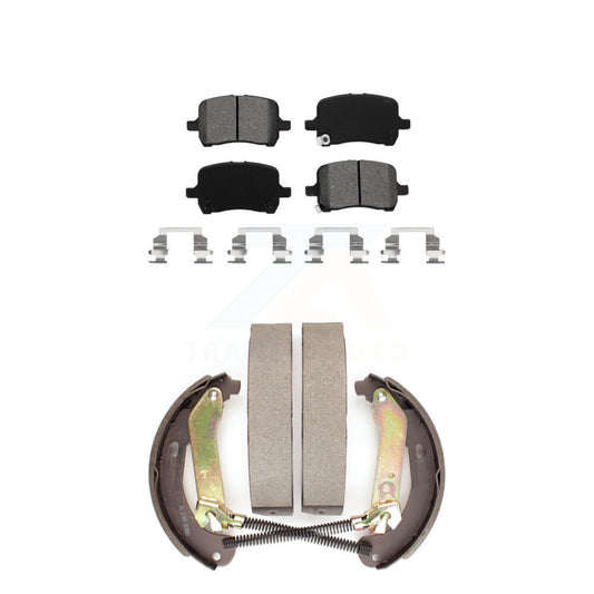 Semi-Metallic Brake Pads And Drum Shoes Front Rear Kit For Chevrolet Malibu