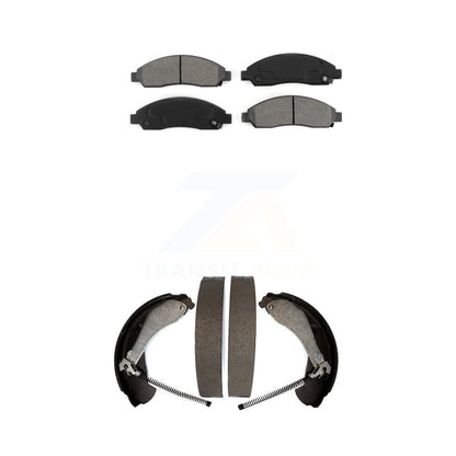 Semi-Metallic Brake Pads And Drum Shoe Front Rear Kit For Chevrolet Colorado GMC