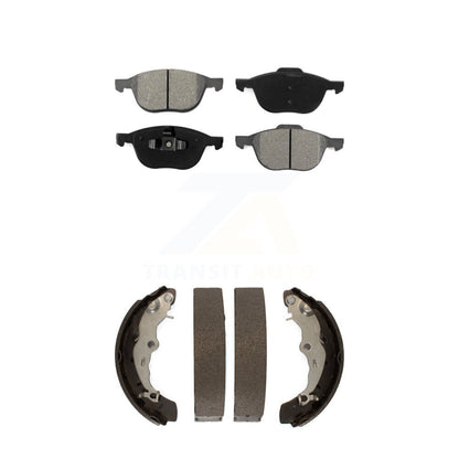 Semi-Metallic Brake Pads And Drum Shoes Front Rear Kit For Ford Focus