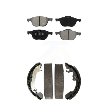 Semi-Metallic Brake Pads And Drum Shoes Front Rear Kit For Ford Focus