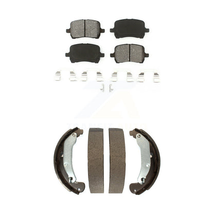 Semi-Metallic Brake Pads And Drum Shoes Front Rear Kit For Chevrolet Cobalt HHR