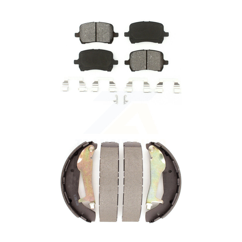 Semi-Metallic Brake Pads & Drum Shoe Front Rear Kit For Pontiac G5 Chevrolet HHR