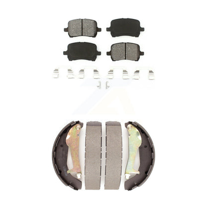 Semi-Metallic Brake Pads & Drum Shoe Front Rear Kit For Pontiac G5 Chevrolet HHR