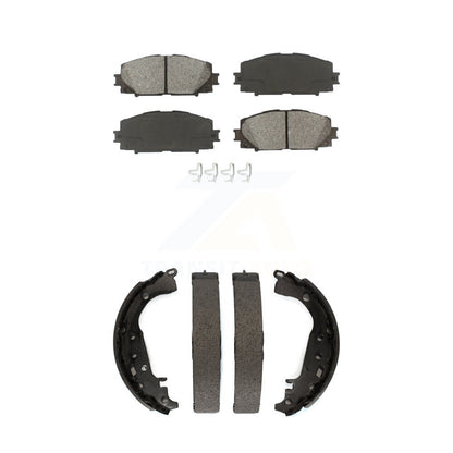 Semi-Metallic Brake Pads And Drum Shoes Front Rear Kit For Toyota Yaris