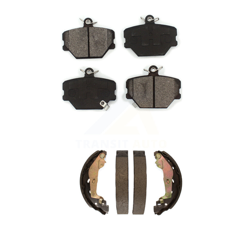 Semi-Metallic Brake Pads And Drum Shoes Front Rear Kit For Smart Fortwo