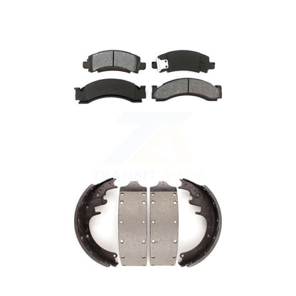 Semi-Metallic Brake Pads & Drum Shoes Front Rear Kit For GMC Chevrolet G3500 C30