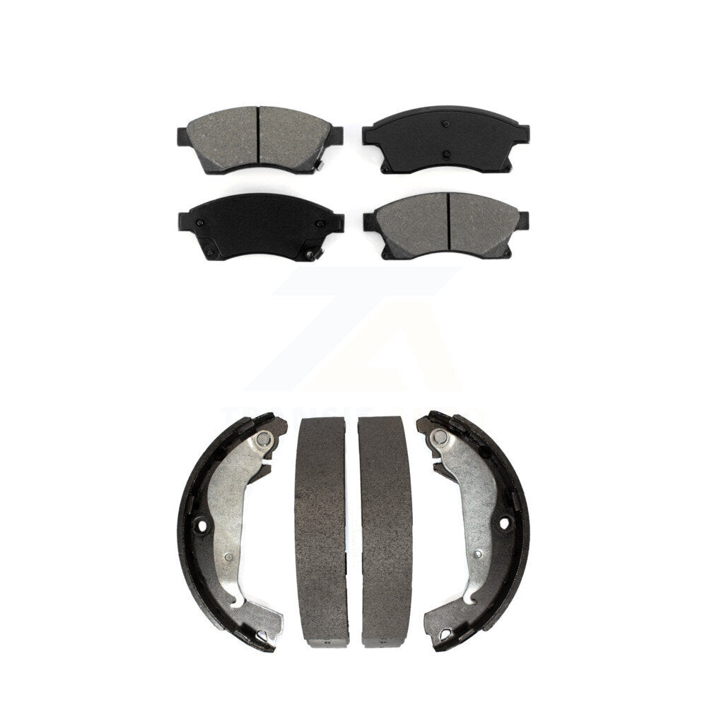 Semi-Metallic Brake Pads & Drum Shoes Front Rear Kit For Chevrolet Cruze Limited