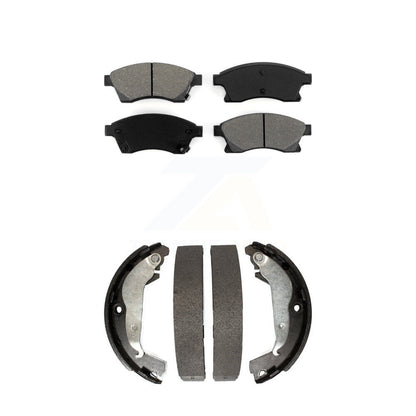 Semi-Metallic Brake Pads & Drum Shoes Front Rear Kit For Chevrolet Cruze Limited